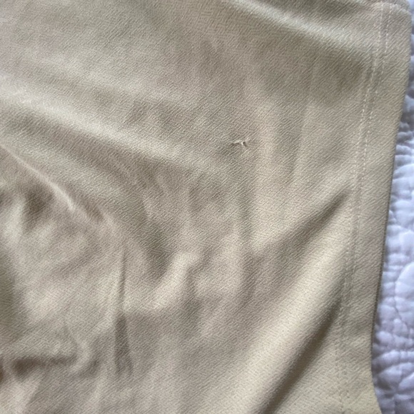 Wardrobe Crew Neck Peplum Flutter Sleeve Beige Top Size Small - Picture 10 of 10